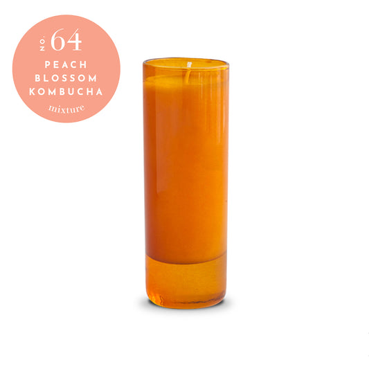 2 oz Orange Votive Candle - Peach Blossom Kombucha