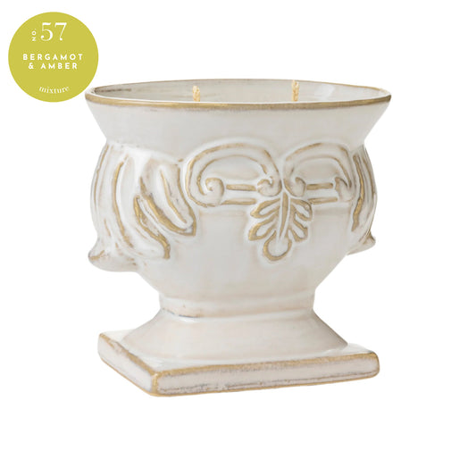 Ceramic Urn Candle - Bergamot & Amber